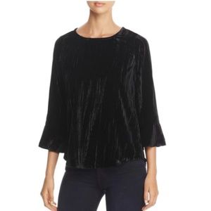 NEW! $85 Foxcroft Velvet Textured Bell Sleeves Top